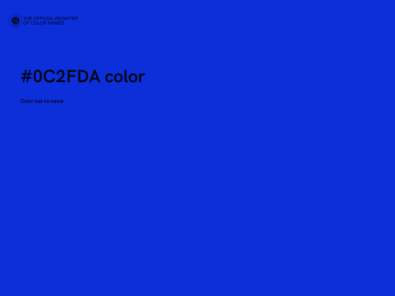 #0C2FDA color image