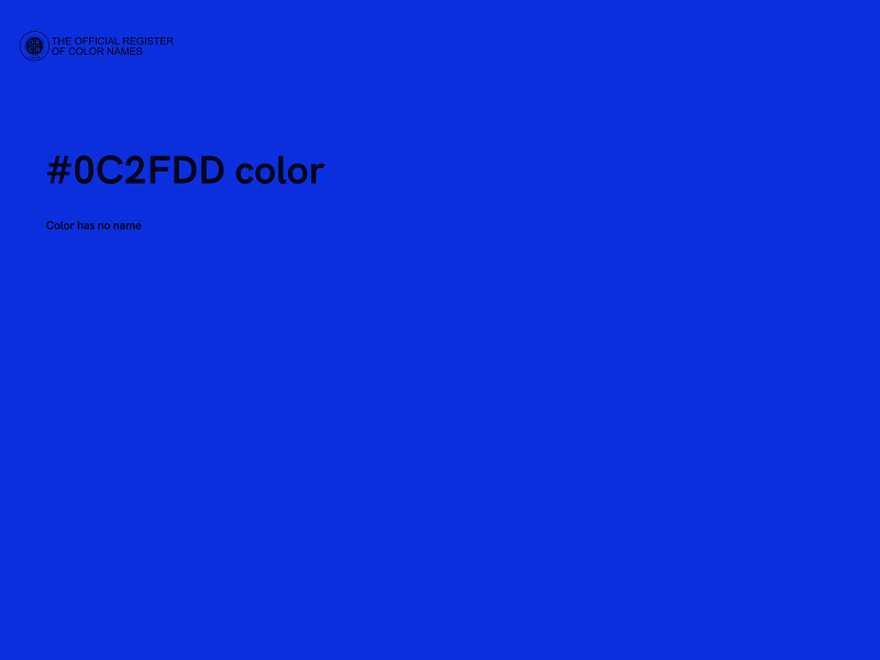 #0C2FDD color image