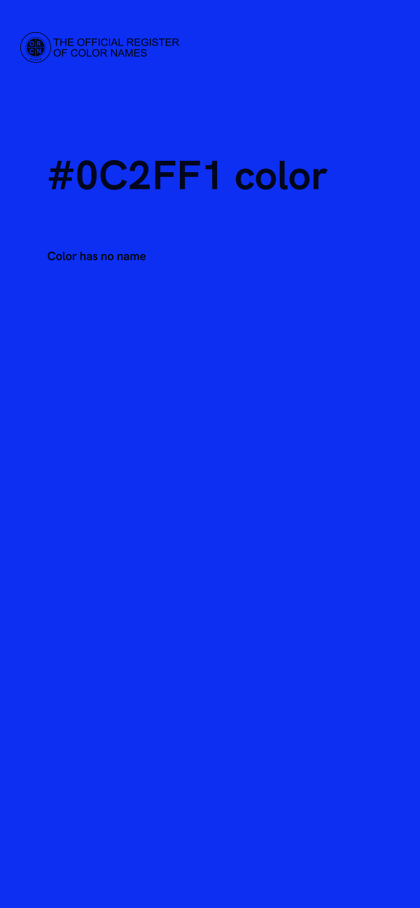 #0C2FF1 color image