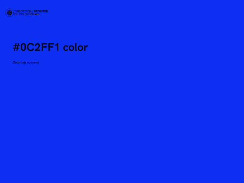 #0C2FF1 color image