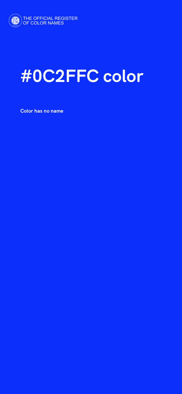 #0C2FFC color image