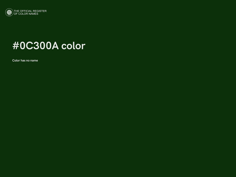 #0C300A color image