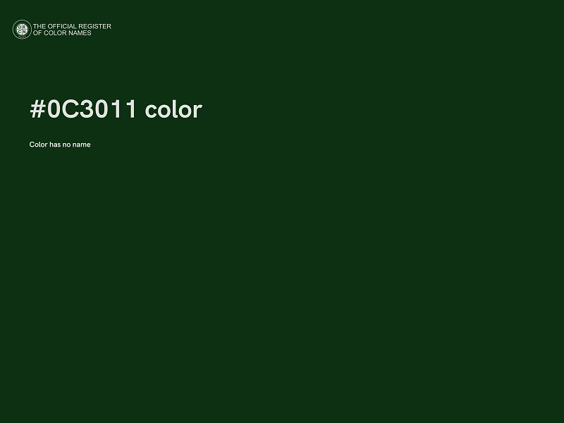 #0C3011 color image