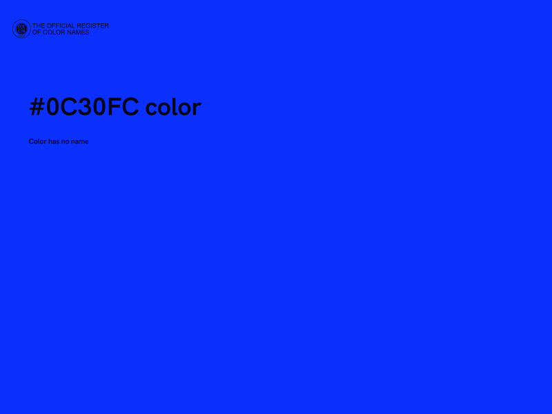 #0C30FC color image