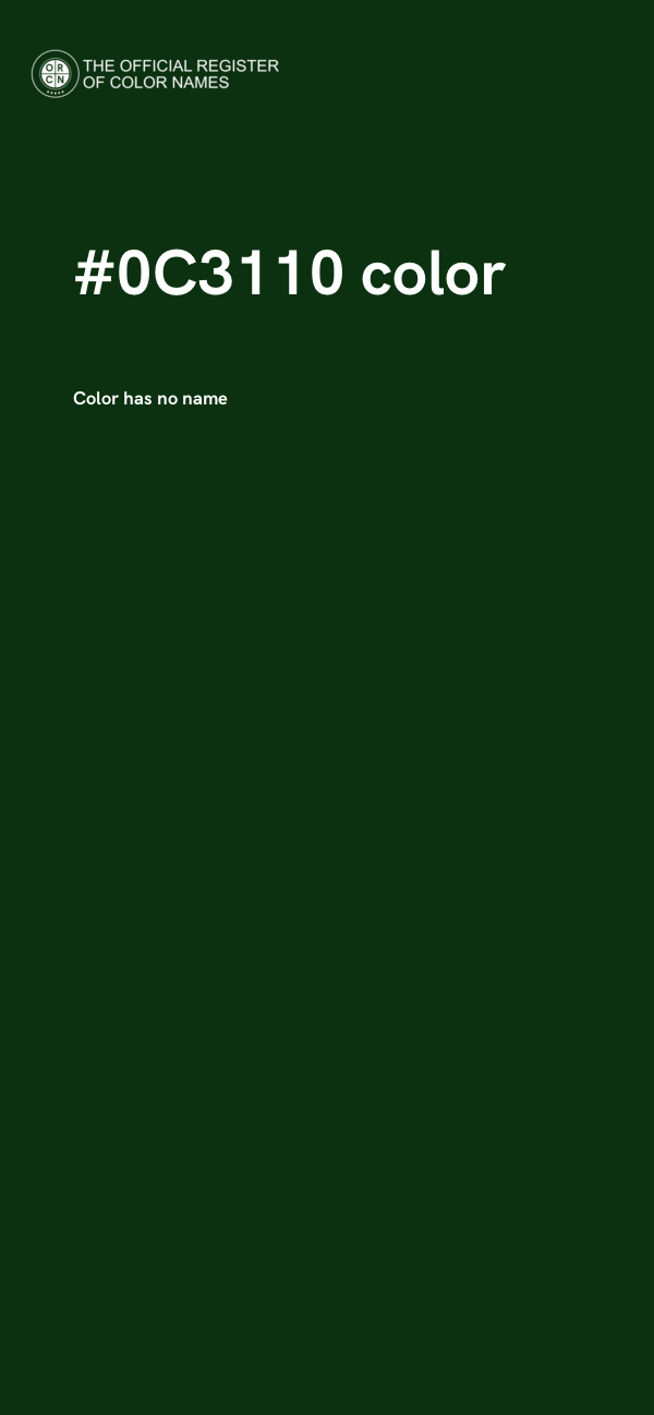 #0C3110 color image