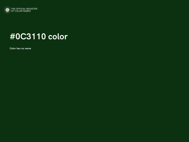 #0C3110 color image