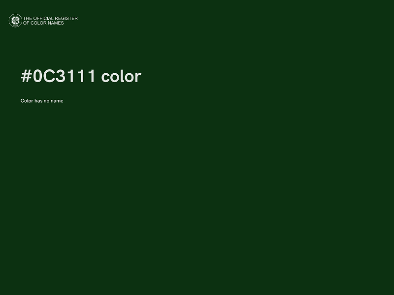#0C3111 color image