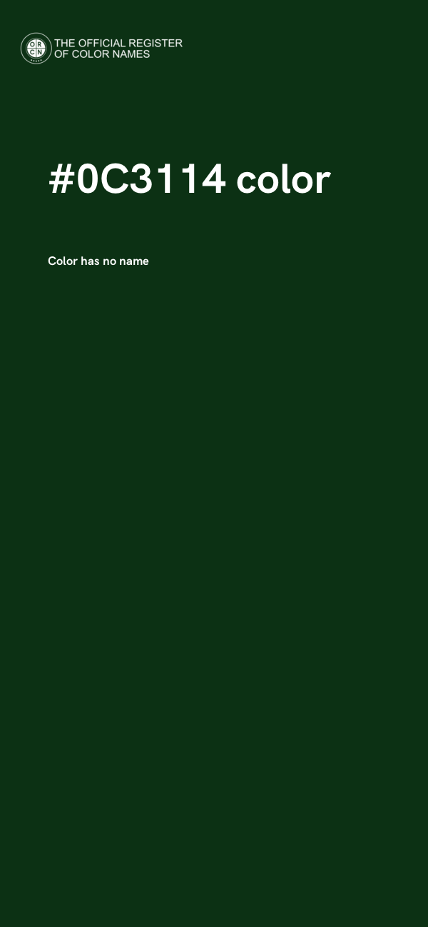 #0C3114 color image