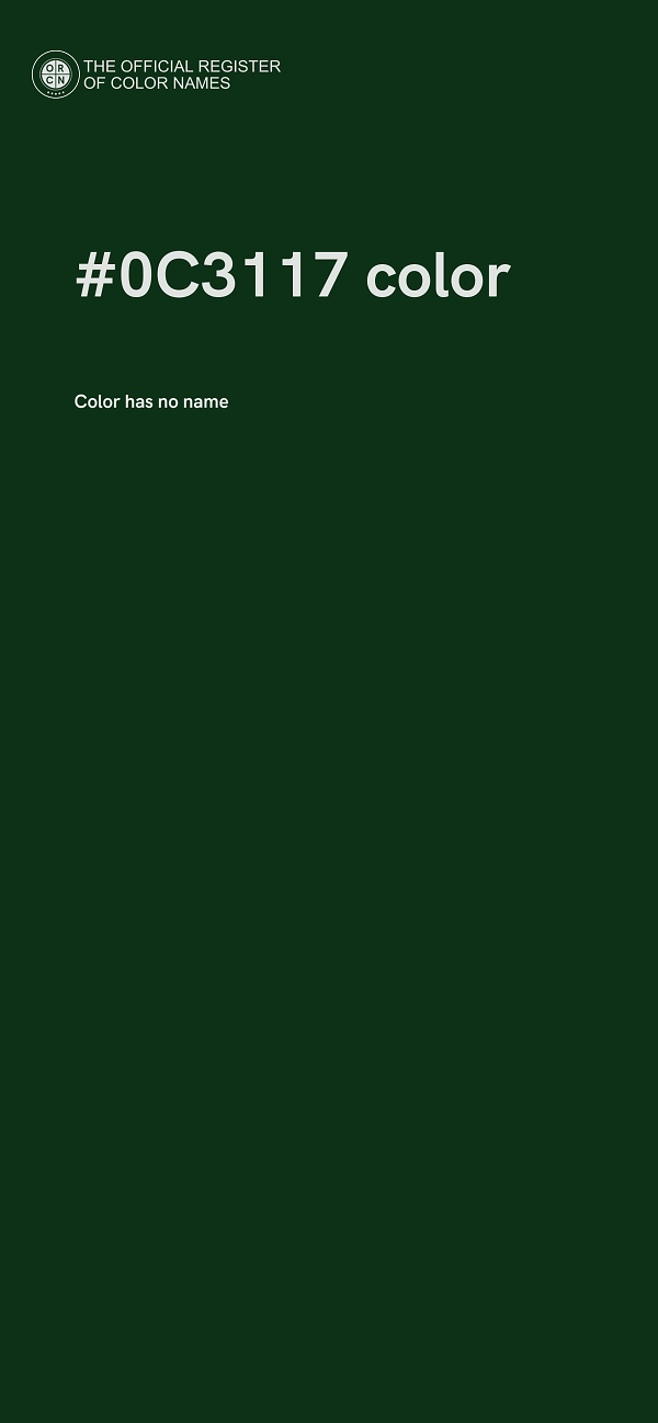 #0C3117 color image