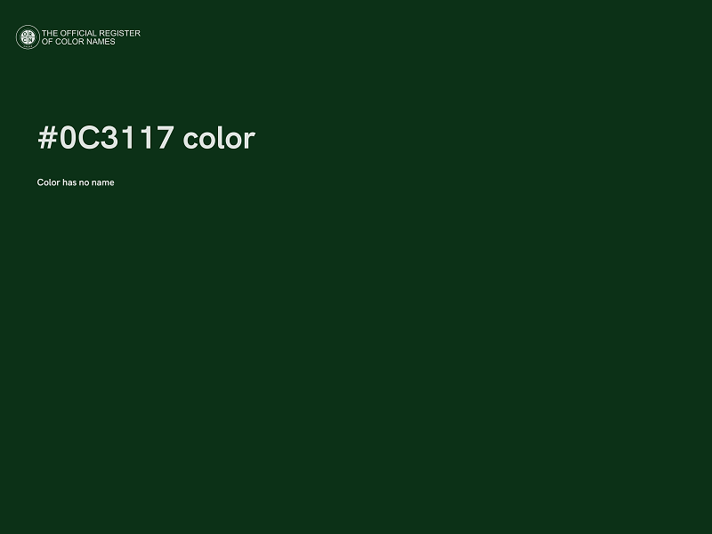 #0C3117 color image