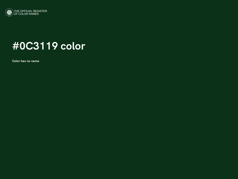 #0C3119 color image