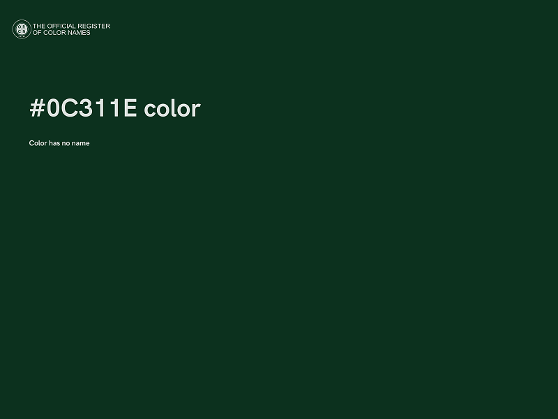 #0C311E color image