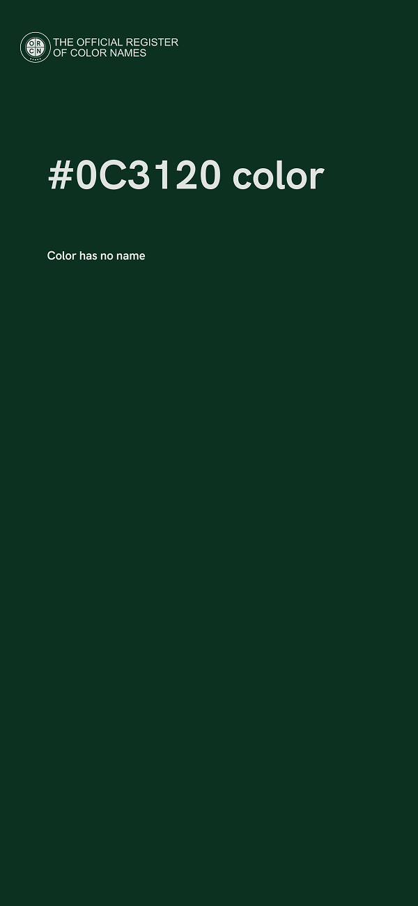 #0C3120 color image