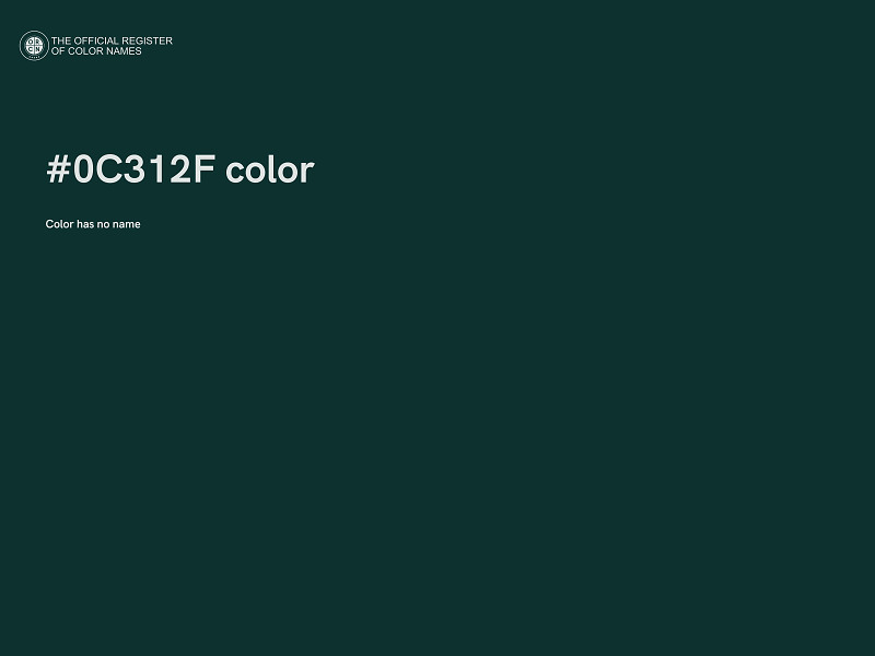 #0C312F color image