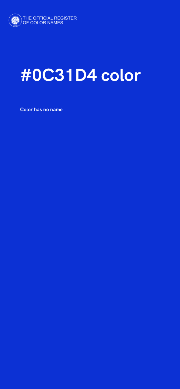 #0C31D4 color image