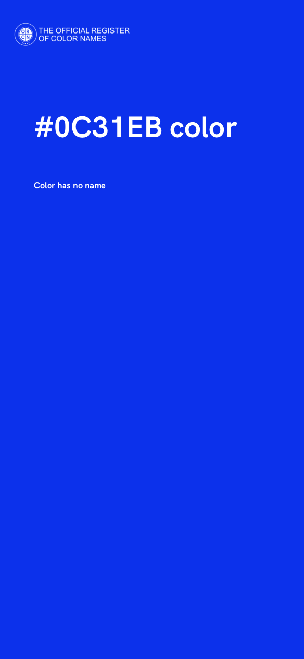 #0C31EB color image