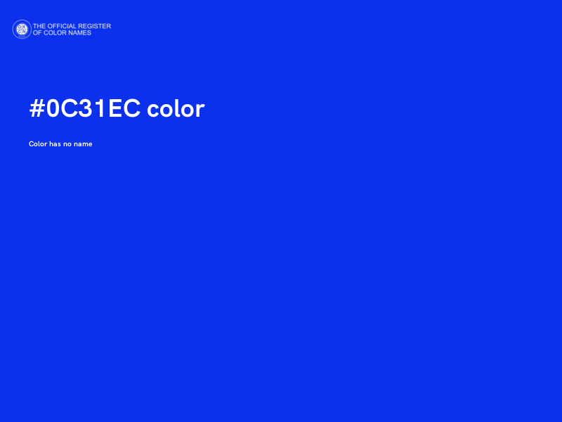 #0C31EC color image