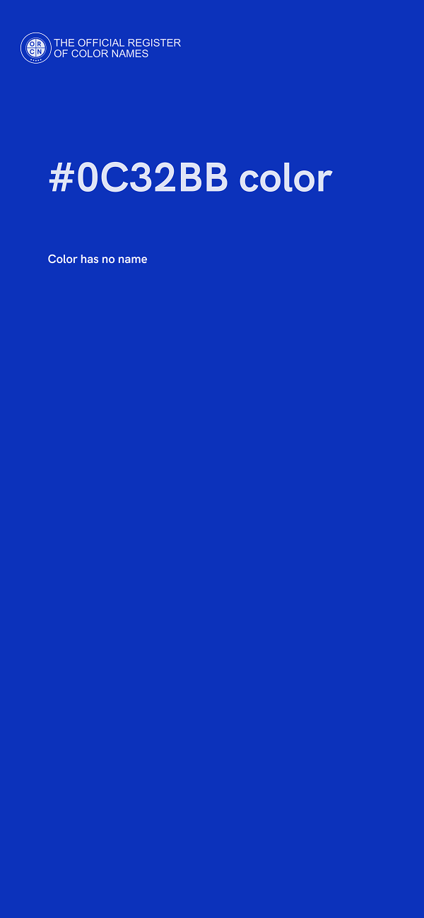 #0C32BB color image