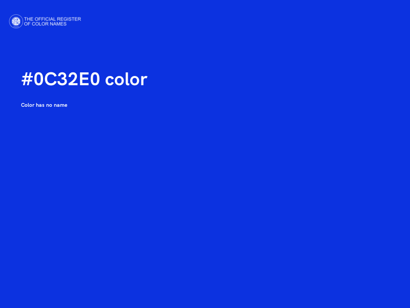 #0C32E0 color image