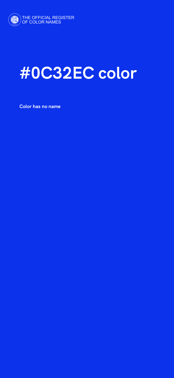 #0C32EC color image