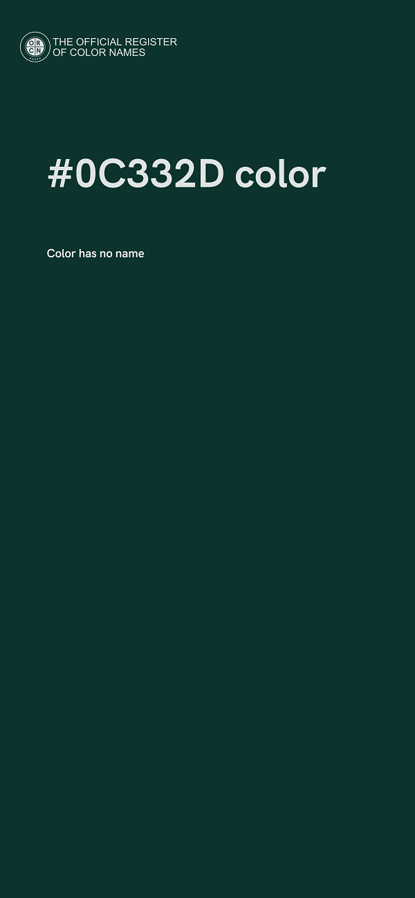 #0C332D color image