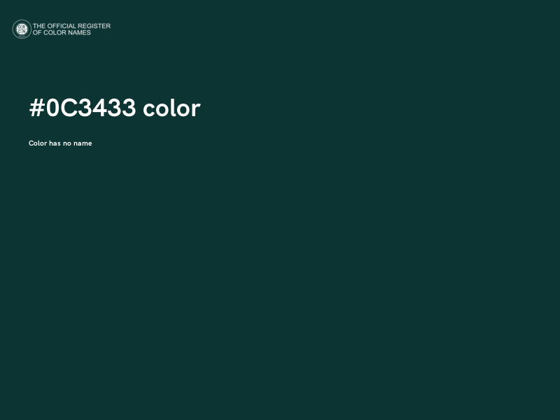 #0C3433 color image