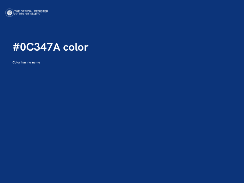 #0C347A color image