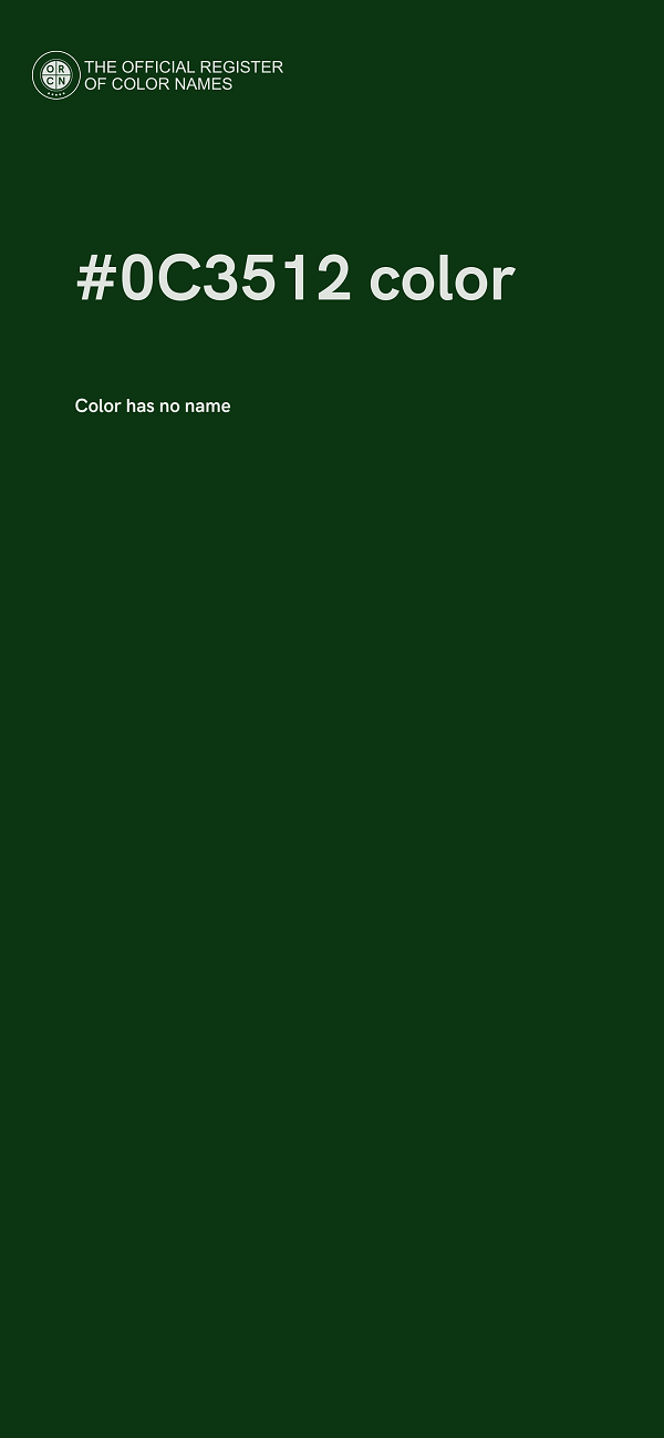 #0C3512 color image