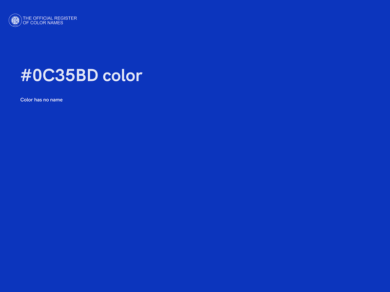 #0C35BD color image