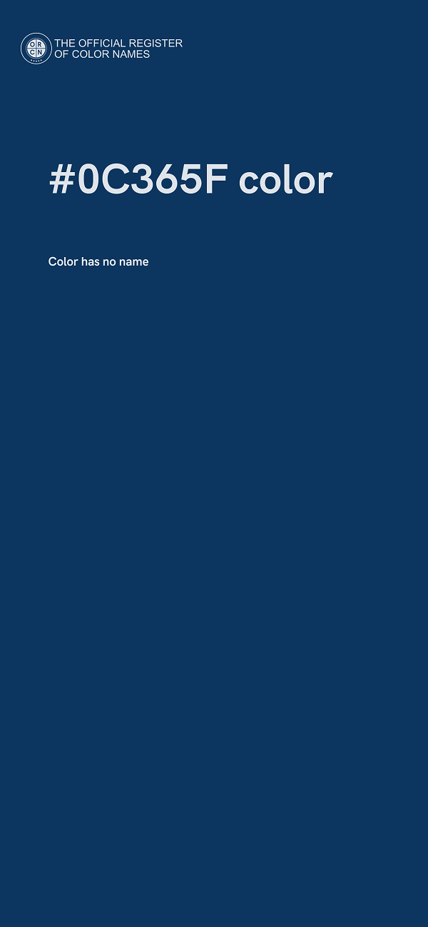 #0C365F color image