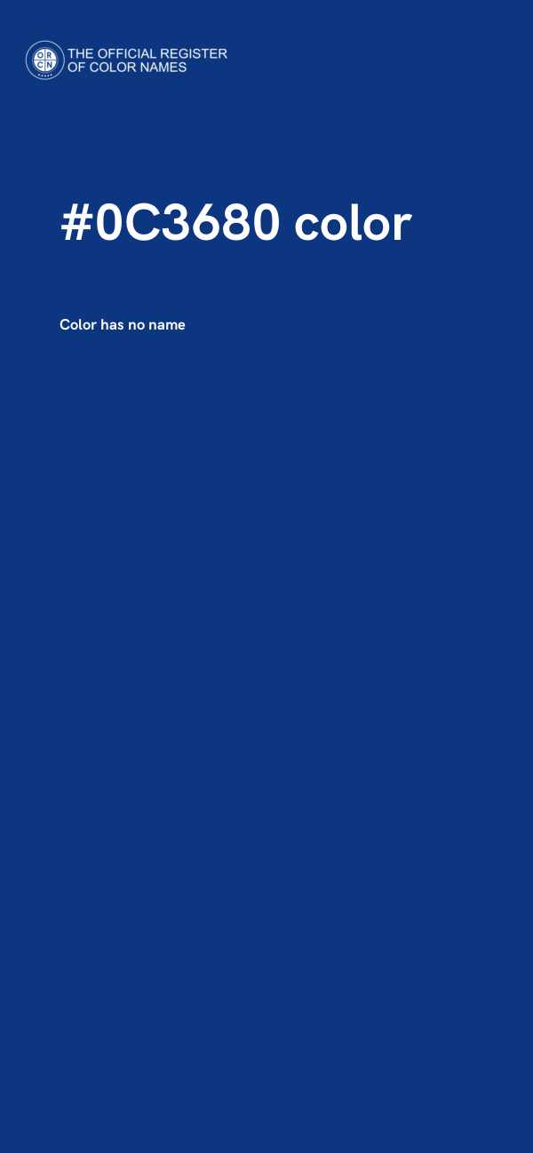 #0C3680 color image