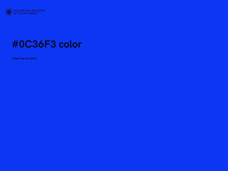 #0C36F3 color image