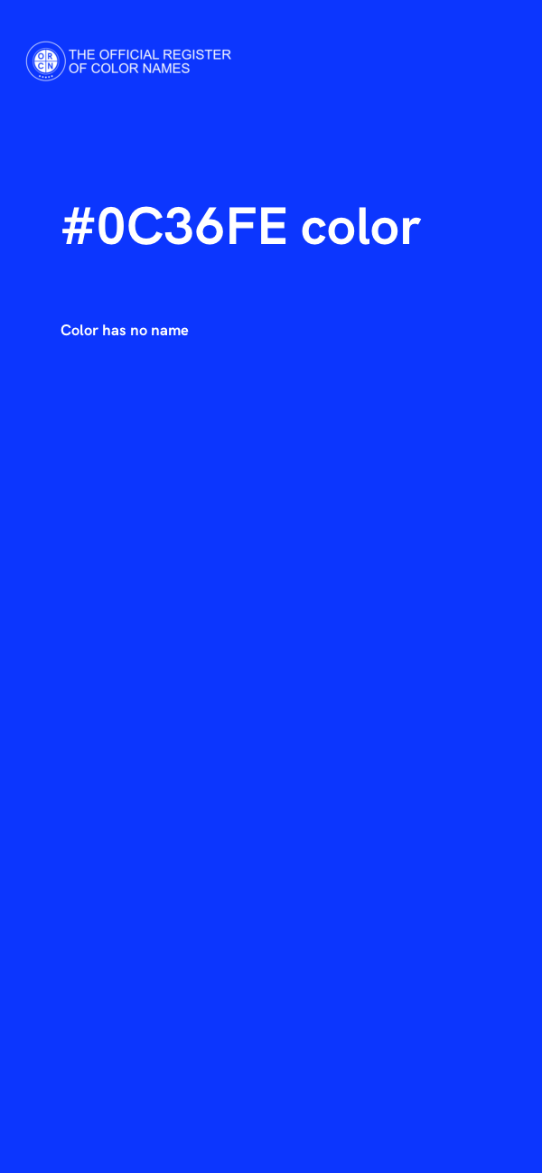 #0C36FE color image