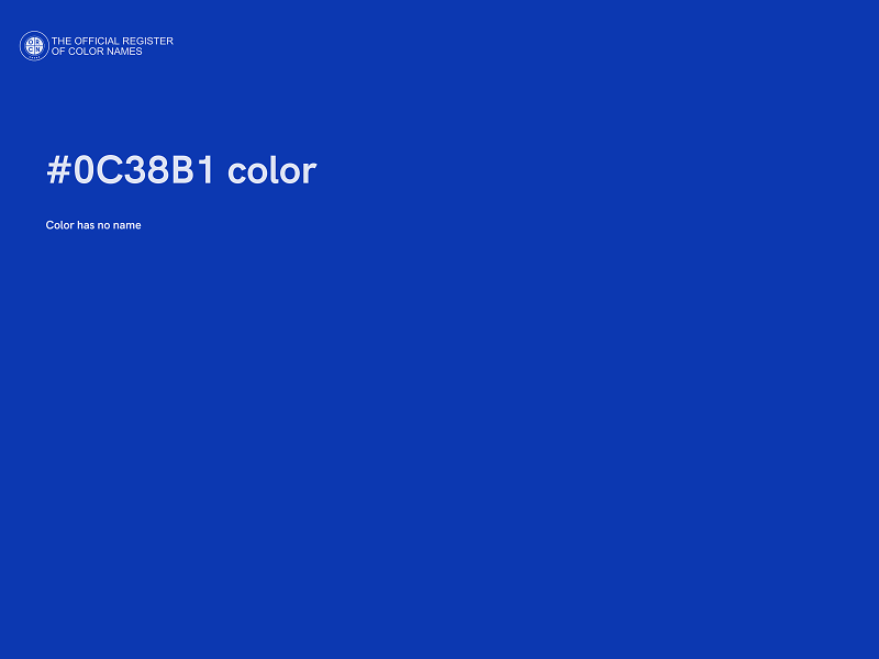 #0C38B1 color image