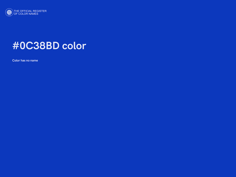 #0C38BD color image