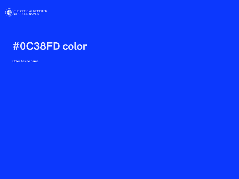 #0C38FD color image