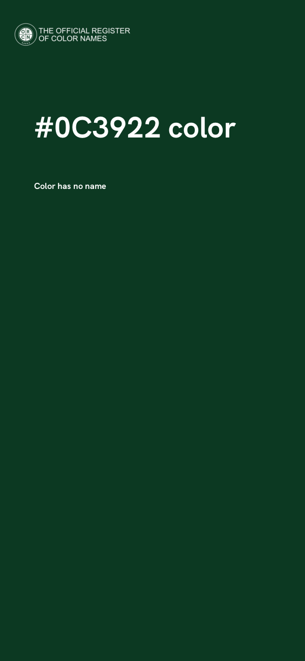 #0C3922 color image