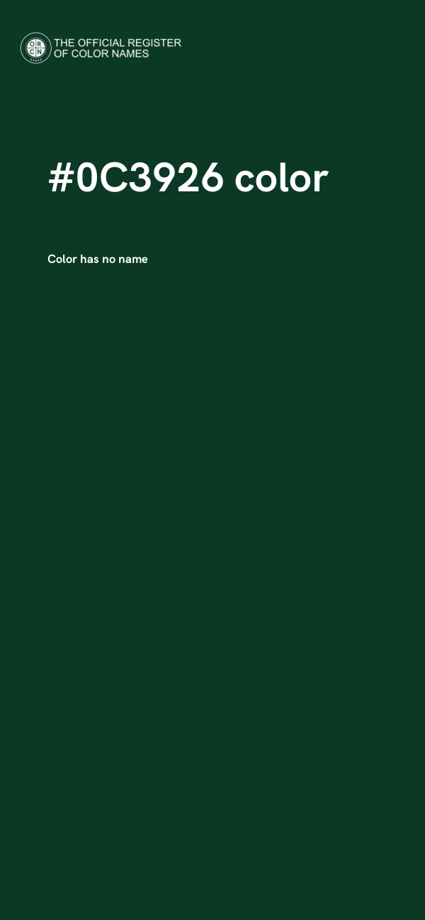 #0C3926 color image