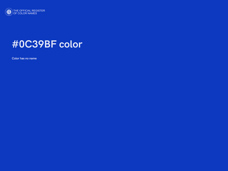 #0C39BF color image