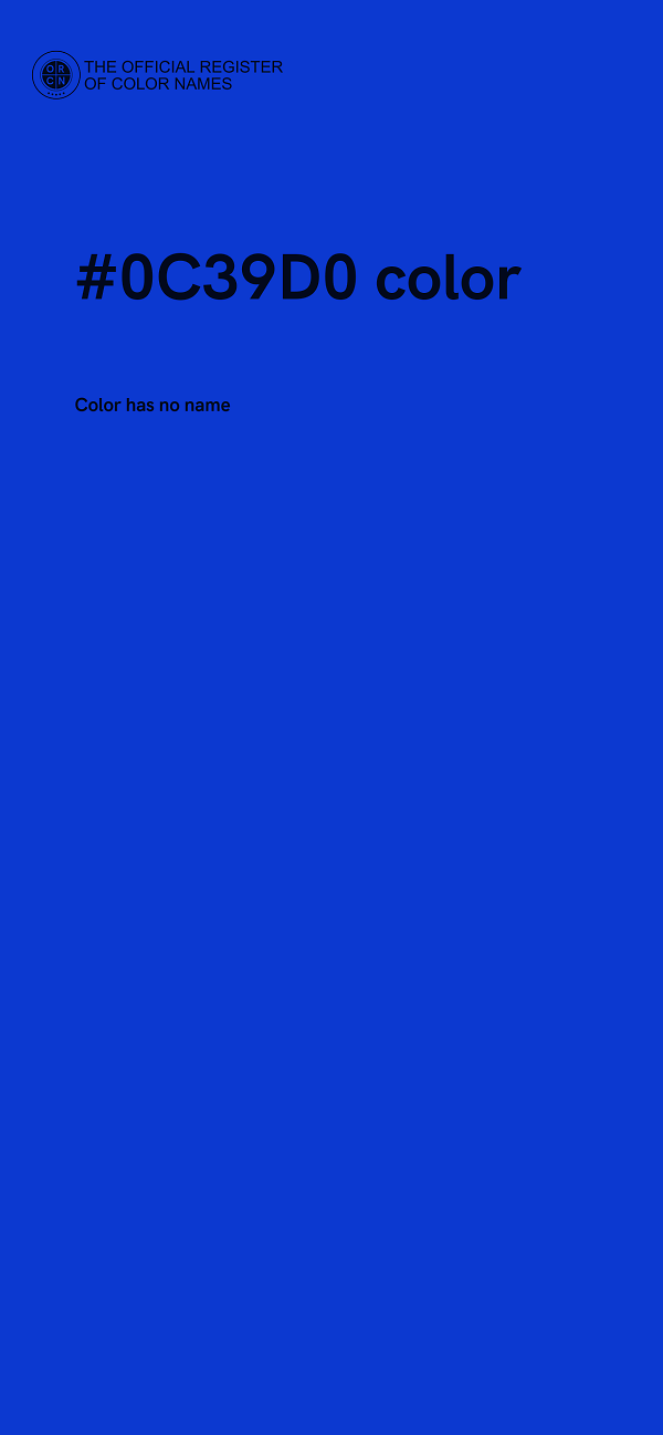 #0C39D0 color image