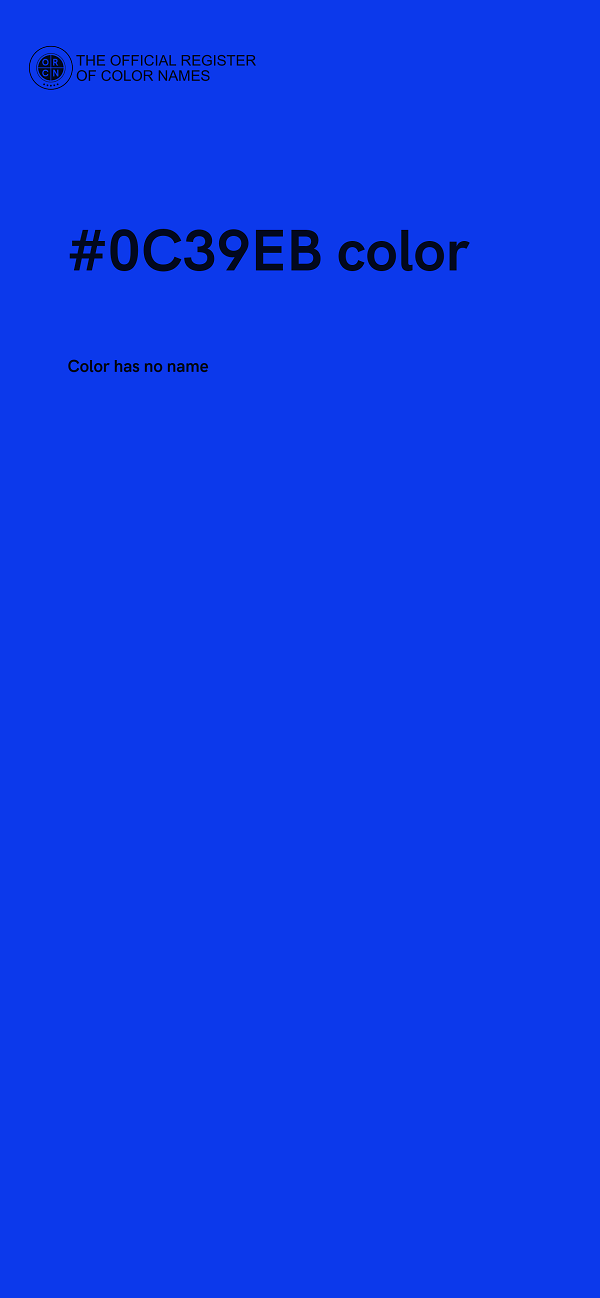 #0C39EB color image