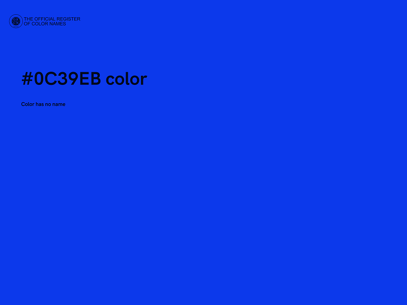 #0C39EB color image
