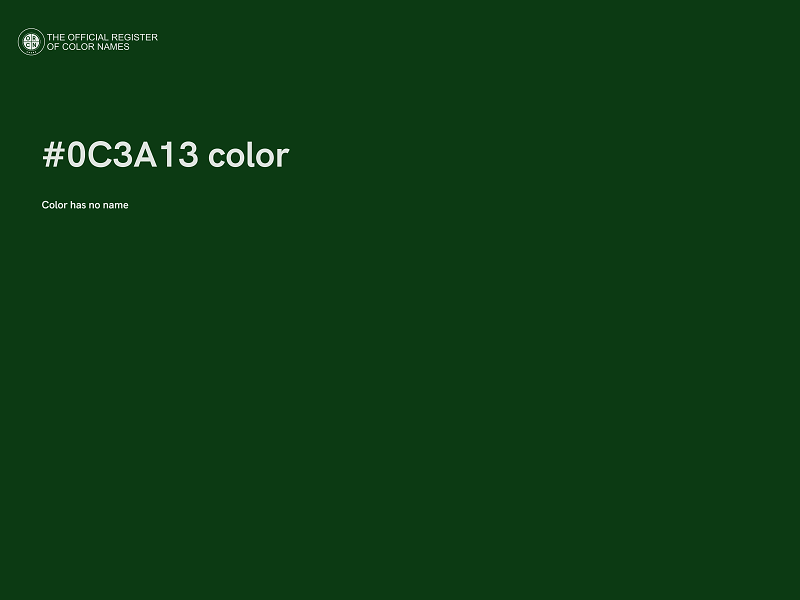 #0C3A13 color image