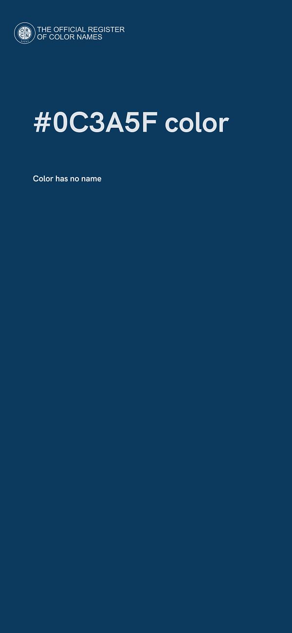 #0C3A5F color image