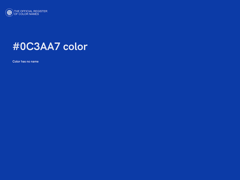 #0C3AA7 color image