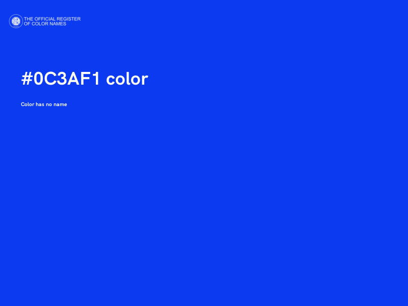 #0C3AF1 color image