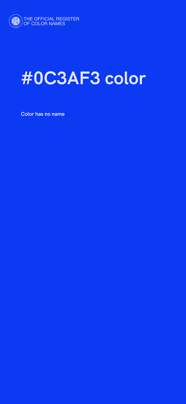 #0C3AF3 color image