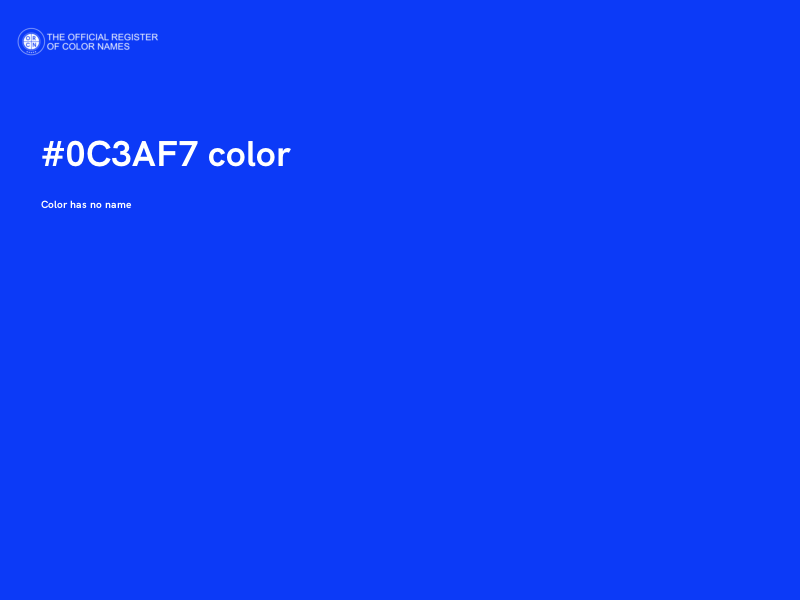 #0C3AF7 color image
