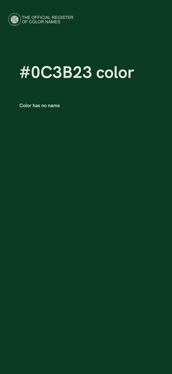 #0C3B23 color image