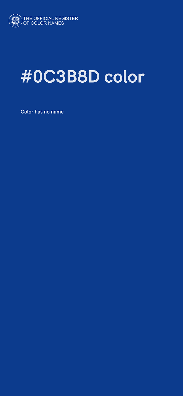 #0C3B8D color image